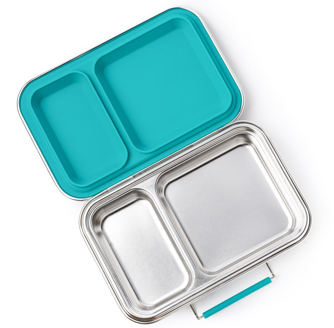 LEKKABOX Duo - Edelstahl Bentobox mit 2 Fächern für Kinder sowie Erwachsene