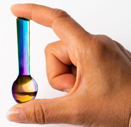 Mini Edelstahl Löffel To Go für Kinder Brotdose oder als wiederverwendbarer Eislöffel