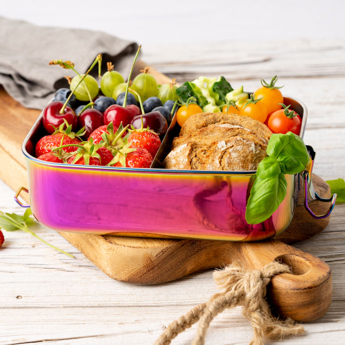 Regenbogen Lunchbox mit 3 Fächern 