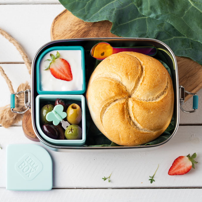 Die LEKKABOX® Dippies sind auslaufsichere Silikondosen mit Deckel im 2er Set – perfekt für Joghurt, Quark, Fruchtmus, Dressings und Dips direkt in der Brotdose